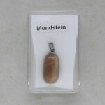 Mondstein Anhänger mit Edelstahlöse -...