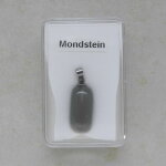 Mondstein Anhänger mit Edelstahlöse -...