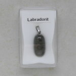Labradorit Anhänger mit Edelstahlöse -...
