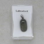 Labradorit Anhänger mit Edelstahlöse -...