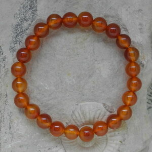 Karneol(gebr.) Kugelarmband 8 mm