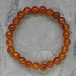 Karneol(gebr.) Kugelarmband 8 mm