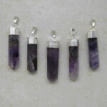 Amethyst Spitze in silberfarbener Fassung