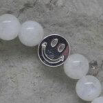 Smiley - be Happy - Armband Regenbogenmondstein