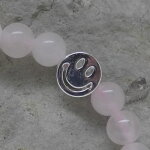 Smiley - be Happy - Armband Rosenquarz