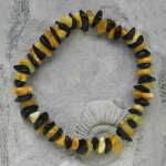 Bernstein Splitterarmband "hell / dunkel"