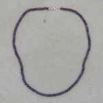 Amethyst Kugelkette 4 mm mit 925er Silberverschluss