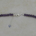 Amethyst Kugelkette 4 mm mit 925er Silberverschluss