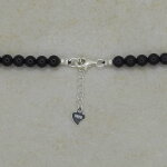 Obsidian Kugelkette 4 mm mit 925er Silberverschluss