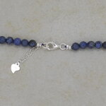 Dumortierit Kugelkette 4 mm mit 925er Silberverschluss