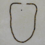 Tigerauge Kugelkette 4 mm mit 925er Silberverschluss