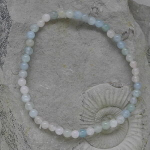 Aquamarin-Morganit-Beryll - Armband, 4 mm