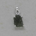 Moldavit Anhänger mit 925er Silberfassung -...