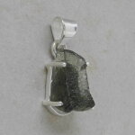 Moldavit Anhänger mit 925er Silberfassung -...