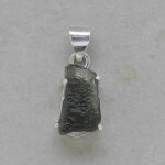 Moldavit Anhänger mit 925er Silberfassung - Einzelstück