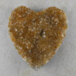 Citrin(gebr.) Drusen Herz, ca. 15 x 13,5 cm - Einzelstück