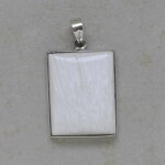 Skolezit Anhänger in 925er Silber gefasst - Einzelstück