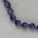 Amethyst Kugelkette ca 8 mm / 45 cm mit Karabinerverschluss