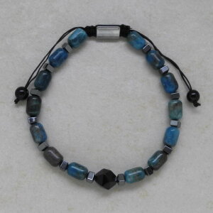 Apatit blau Zugarmband / Männerarmband