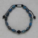 Apatit blau Zugarmband / Männerarmband