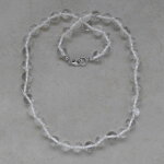 Bergkristall Kugelkette ca 8 mm / 45 cm mit Karabinerverschluss