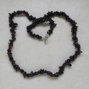 Granat Splitterkette mit Karabinerverschluss 45 cm