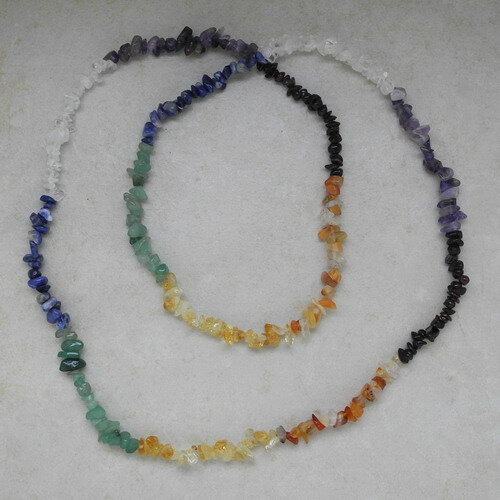 TIGERAUGE Edelstein-Kette  ENDLOS-SPLITTERKETTE 90cm 