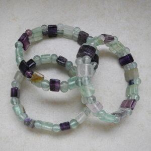 Fluorit Armband Kugeln & Steg 13mm / 17cm