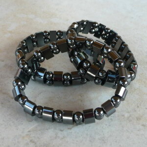 Hämatin Armband Kugeln & Steg 11mm / 17cm