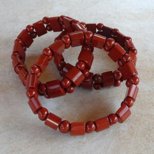 Jaspis rot Armband Kugeln & Steg 13mm / 17cm