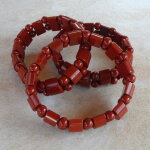 Jaspis rot Armband Kugeln & Steg 13mm / 17cm