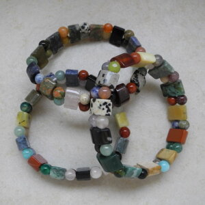 Multicolor Armband Kugeln & Steg 13mm / 17cm