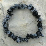 Schneeflockenobsidian Splitterarmband