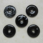 Schneeflockenobsidian Donut 30 mm