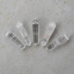 Bergkristall Doppelspitze 34 mm, gebohrt